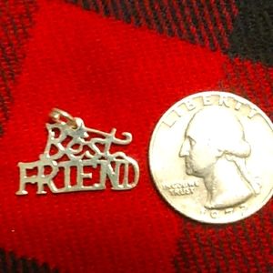NWOT STERLING SILVER BEST FRIEND NECKLACE OR BRACELET CHARM.